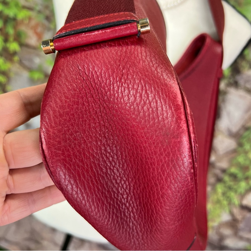 AUTHENTIC HERMES Clemence Tsako Hobo Rouge Adjustable Shoulder Strap Bag - Picture 11 of 15